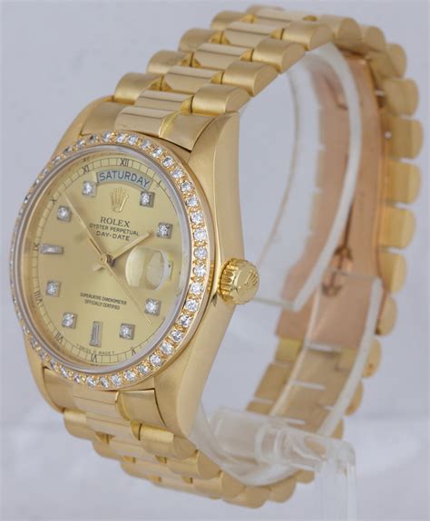 rolex presidential diamond men|rolex 18kt president 36mm watch.